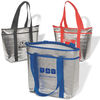 Shiny Aluminum-Finish Insulated Grocery Tote