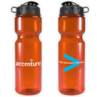 28 oz. Transparent Bottle with Flip Lid  (BPA-Free) - GOOD PLASTIC