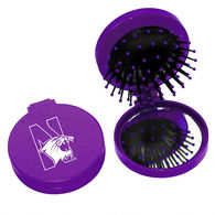 Compact Hair Brush and Mirror
