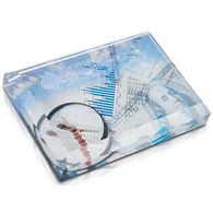 Business Card Shaped Crystal Paperweight 