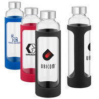25 oz Glass Water Bottle with Silicone Sleeve