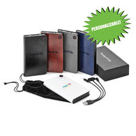 Universal Power Bank - 8000 mAh - Vinyl, Charges Tablets and Phones  - Looks like a Notebook!