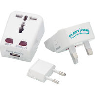 Power Adapter for International Travel with Built-In USB for Charging Digital Devices