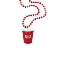 1.25 oz Red Cup Shot Glass on Beads