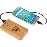 Bamboo Wood Universal Power Bank - 5000 mAh - Charges Phones