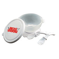 Baby Feeding Set Includes Plastic Bowl, Lid and Utensils