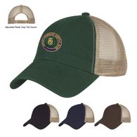 6-Panel Low Profile Cotton Twill Cap with Mesh Back and Adjustable Snap Tab Closure - GOOD