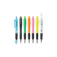 Plastic Slide-Action Pen and Highlighter