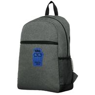 Flush-Front Snow Canvas Backpack with Faux-Leather Logo Patch - Holds 15