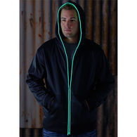 Men's Full-Zip Hoodie with Battery-Powered Glow Piping