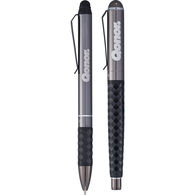 Aluminum Stylus and Pen with Geometric Detailing Gift Set