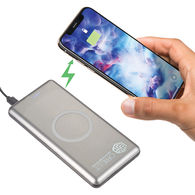Qi Certified Wireless Charging 10000 mAh Power Bank with LIGHT-UP LOGO - BEST