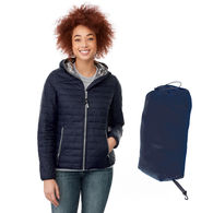 Quick Ship LADIES' Ultra Lightweight Packable Hooded Insulated Jacket
