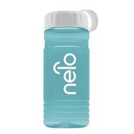 100% Recycled 20 oz Water Bottle with Tethered Lid