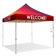Custom Outdoor Tent with Hands-Free Electronic LIQUID Hand Sanitizer Dispenser