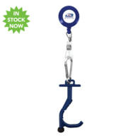Touch Free Plastic Utility Tool on Carabiner with Retractable Badge Holder Allows you to Open Doors and Press Buttons - UNIMPRINTED