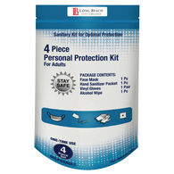 4-Piece PPE Kit - Mask, Gloves, Hand Sanitizer, Alcohol Wipes