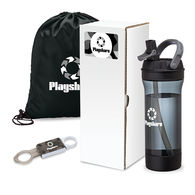  Workout Starter Gift Set Includes Bottle, Safety Multi Tool, and Drawstring Bag in a White Box w Custom Label