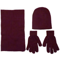 *NEW* Acrylic Knit Winter Set with Hat, Scarf and Touchscreen Gloves in a Clear Zipped Bag