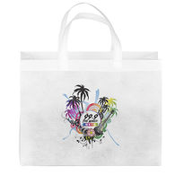 *NEW* 16 x 12 100% Post-Consumer Recycled Non-Woven Tote - Full-Color Printing